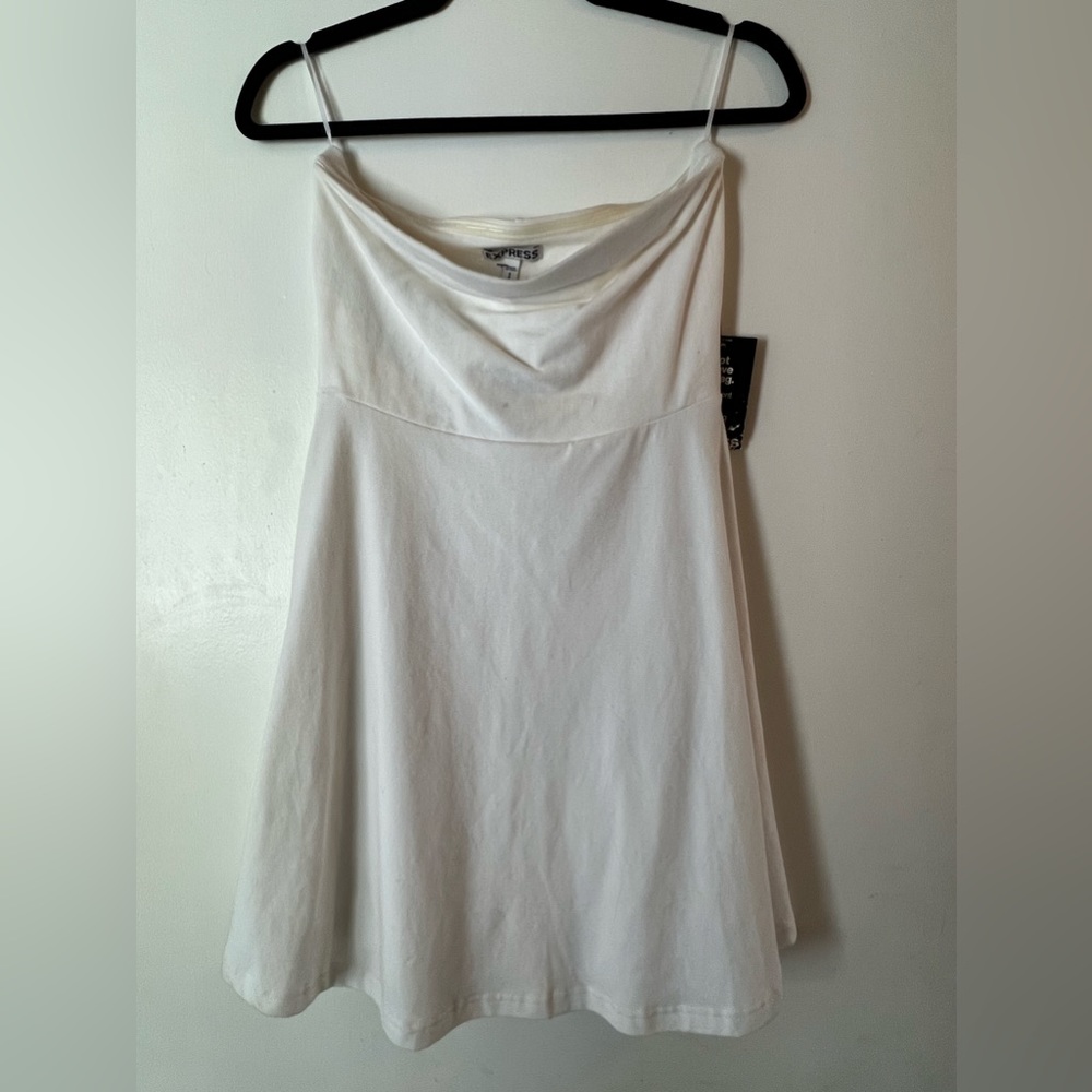 NWT BRAND NEW! Express white cocktail/summer dress with thin straps, size S